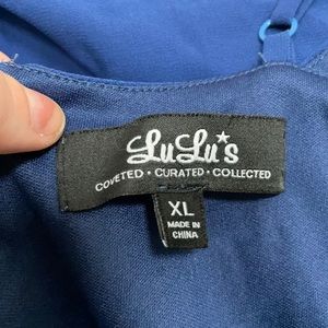 Lulus mythical kind of love navy blue maxi dress